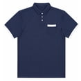 thumbnail image 3 of Guluxicc Men's Pullover Shirts with Pocket Button Classic Fit Short Sleeve Business Casual Shirts for Everyday Wear, 3 of 4