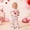 Pink, variant on Girls 3-Piece "Daddy's Little Valentine" Heart Outfit – Top, Flared Pants & Headband (0-2Y Toddler Sweet Casual Ensemble)