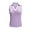 Pastel Lilac/White, variant on Monterey Club Women's Foil Print Contrast Sleeveless Golf Polo Shirt #2099