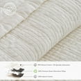 thumbnail image 5 of EVERGRACE Stonewashed Cotton Quilt Set King Size, Ultra Soft Oversized Bedspread Coverlet Set, Lightweight Crinkle Box Stitch Bedding Sets for All Season, with 2 Shams, Ivory White, 5 of 8