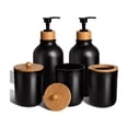 thumbnail image 1 of Juego De Accesorios De Baño 5 Pzs Dispensador Organizador NEGRO, 1 of 5