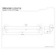 thumbnail image 2 of Kingston Brass DR514162 Meridian 16" x 1-1/4" O.D Grab Bar, Polished Brass, 2 of 2