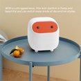thumbnail image 3 of Tabletop Garbage Bin Adorable Press Type Trash Can with Lid Anti-slip PP Plastic Waste Dustbin Hotel Bar Club Rubbish Container White, 3 of 9