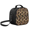 thumbnail image 2 of Uourmeti Insulated Kids Insulated Lunch Bag for Daily Use School, Premium Fabric Lightweight Design Cooler Tote Bag, Leopard Print with Glitter Accents, 2 of 6