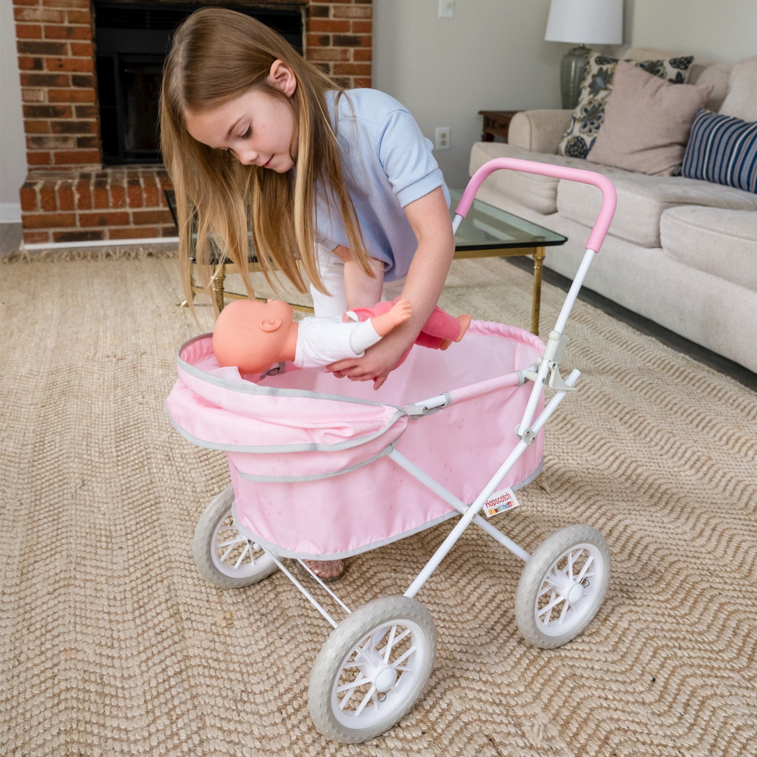 Hopscotch Lane My Baby Doll's Luxury Pram Stroller, Baby Doll Accessory, Children Ages 2+