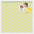 thumbnail image 2 of PinPix ArtToFrames 22x22 Custom Cork Bulletin Board Argyle Bright Yellow   Poster Board Has a Fabric Style Canvas Finish, Framed in Satin White Frame (PinPix-647), 2 of 6