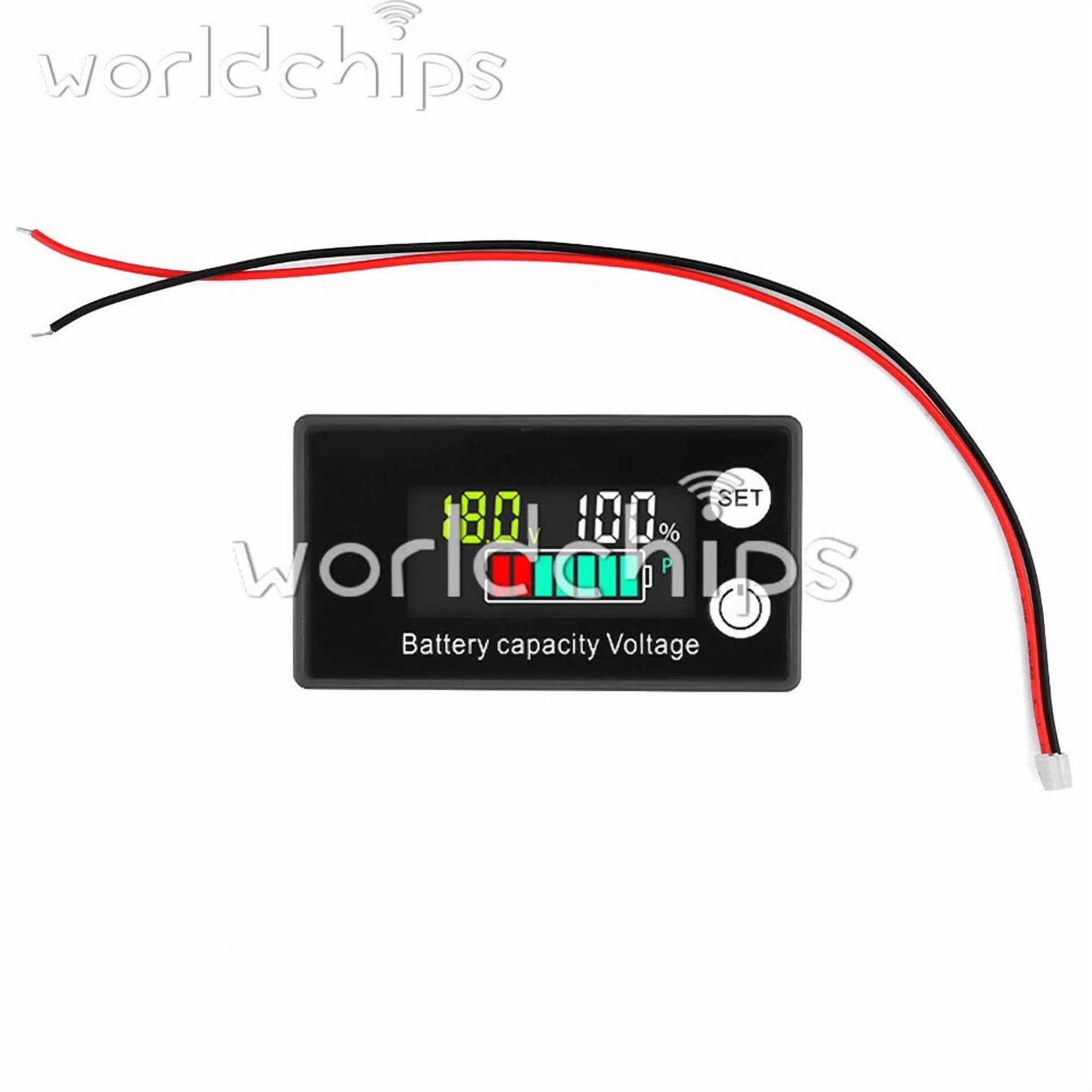 CRESTIN- 2X Digital 6133A Lcd Voltage Meter Dc8-100V Voltmeter Battery Power Dual Display