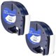 thumbnail image 3 of 2 Pack Plastic Label Tapes for Dymo LetraTag 91201 Black on White (12mm x 4m) for LT-100H, LT-100T, LT-2000, QX50, 3 of 5