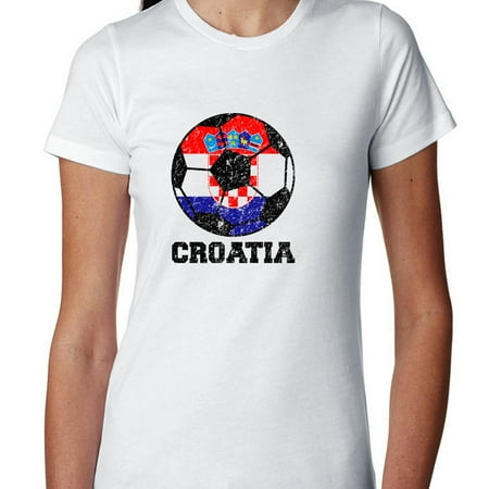 Croatia World Cup Football Soccer - Russia 2018 Women's Cotton T-Shirt