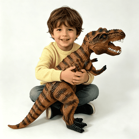Big Dinosaur Toys for Toddlers-28 inches Tyrannosaurus Rex Dinosaur Figures, Jumbo Realistic Dinosaur Toys for Boys Girls Gift, Kids Ages 1 2 3 4 5 6 7 8 9 (Khaki)