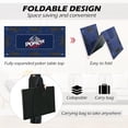 thumbnail image 5 of 72 x 36 Inch Foldable Poker Table Top, 8-Player Texas Poker Table Topper, Deluxe Anti-Slip Rubber Poker Card Tabletop Layout w/Cup Holders & Carrying Bag for Family Games Casino (Black), 5 of 8