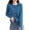 Blue, variant on Women Button Down Round Neck Long Sleeve Solid Knitted Cardigan Sweater Casual Basic Comfy Open Front Coat, Green M