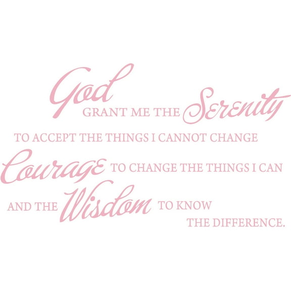 Pink 22" x 12" God grant me the serenity PRAYER BIBLE... Vinyl Wall Art Home Decor Decal Sticker