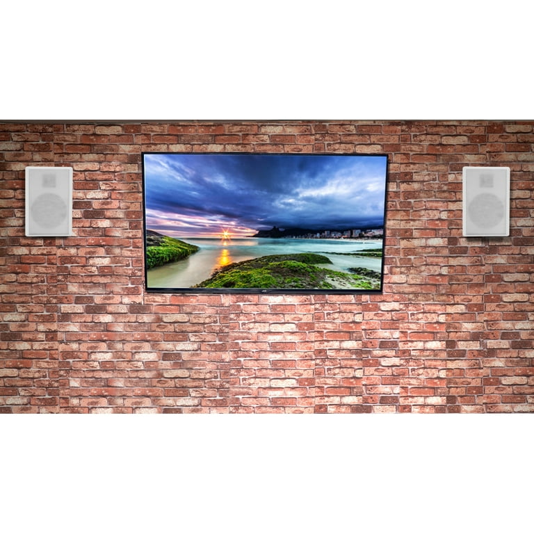 Rock Slim White Speakers Rockville RockSlim Wall-Mount