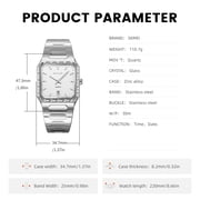 SKMEI Watches for Men Fashion Business Mens Watch Analog Quartz Big Face Luxury Classic Stainless Steel Waterproof Luminous Wristwatch