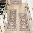 thumbnail image 5 of Ileading 3 Pieces Boho Kitchen Rug Sets Non Slip Soft Kitchen Mat Floor Mat for Kitchen, Laundry Room and Hallway, 5 of 14