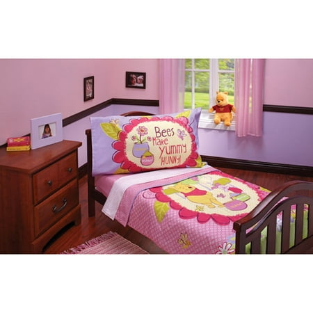 DISCONTINUED - Disney - Pooh Yummy Hunny Toddler Bedding 4-Piece Set