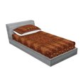 thumbnail image 2 of Ambesonne Vintage Fitted Sheet & Pillow Sham Set, Persian Lace, Twinxl, Orange Brown, 2 of 2