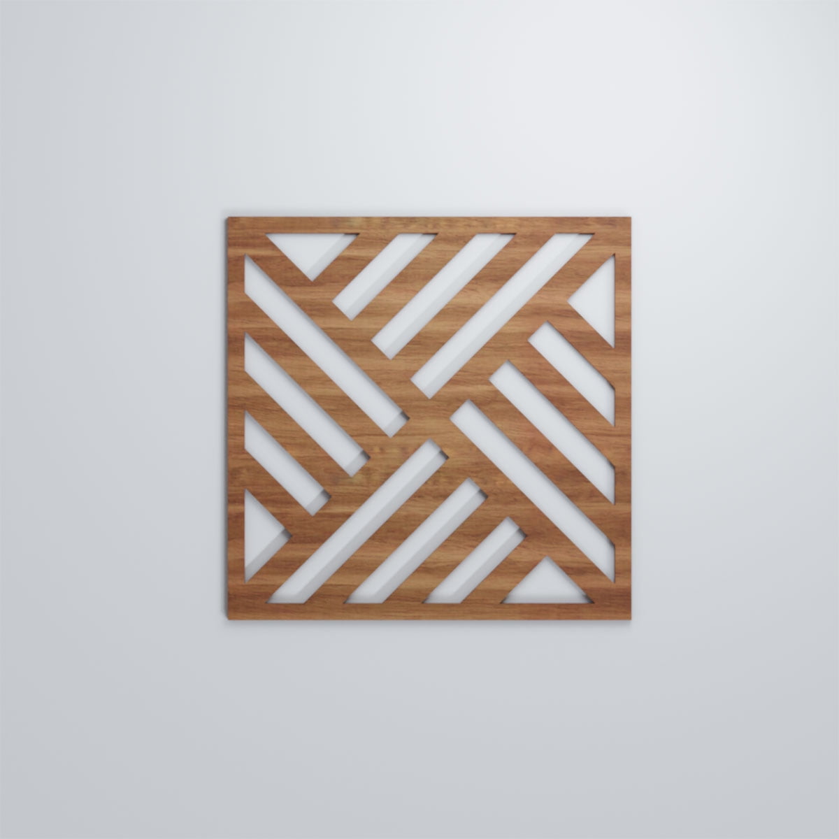 23 3/8" W 23 3/8" H 3/8" T Large Allen Decorative Fretwork Wood Wall