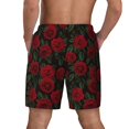 thumbnail image 3 of Kdxio Rose Print Men'S Swim Trunks With Compression Liner 7 Inch Inseam Quick Dry Swim Shorts, 3 of 7
