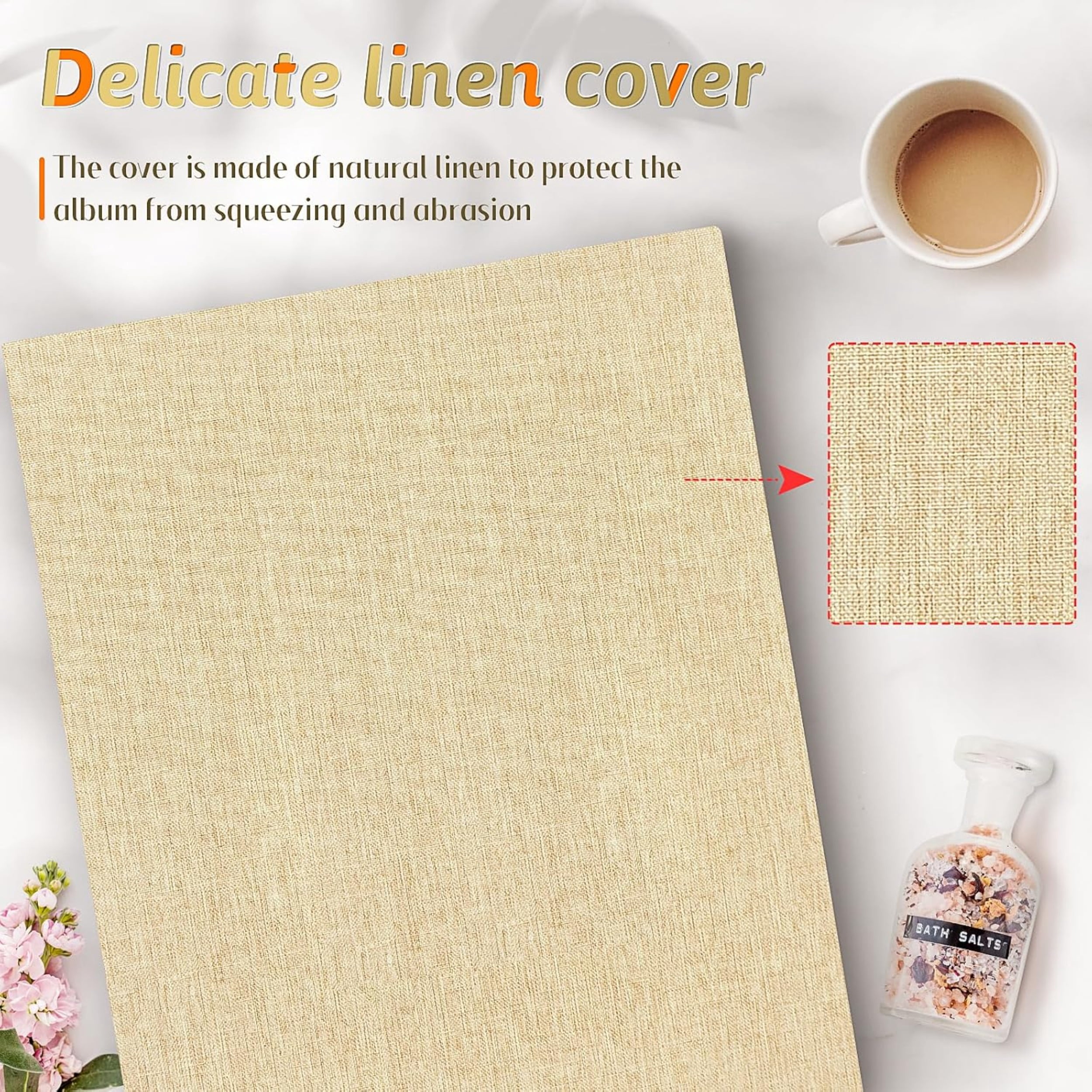 Photo Album 4x6 200/600 Pockets for Wedding Gifts, Linen Hardcover Picture Albums for Family Anniversary Baby Vacation Pictures