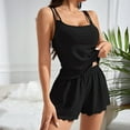 thumbnail image 6 of Eyelet Pajamas Set for Women Sexy Cami Tops and Shorts Sleepwear Sets 2 Piece Fashion Crochet Hollow Out Outfit, 6 of 8