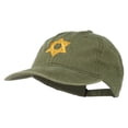 thumbnail image 2 of Jewish Star of David Embroidered Washed Cap - Olive OSFM, 2 of 5