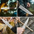 thumbnail image 3 of Plys Hunting Knife with Leather Sheath, 5.2 inch Full Tang Stainless Steel Blade Survival Tactical Outdoor Sports Camping Knives Gift to Men, 3 of 6