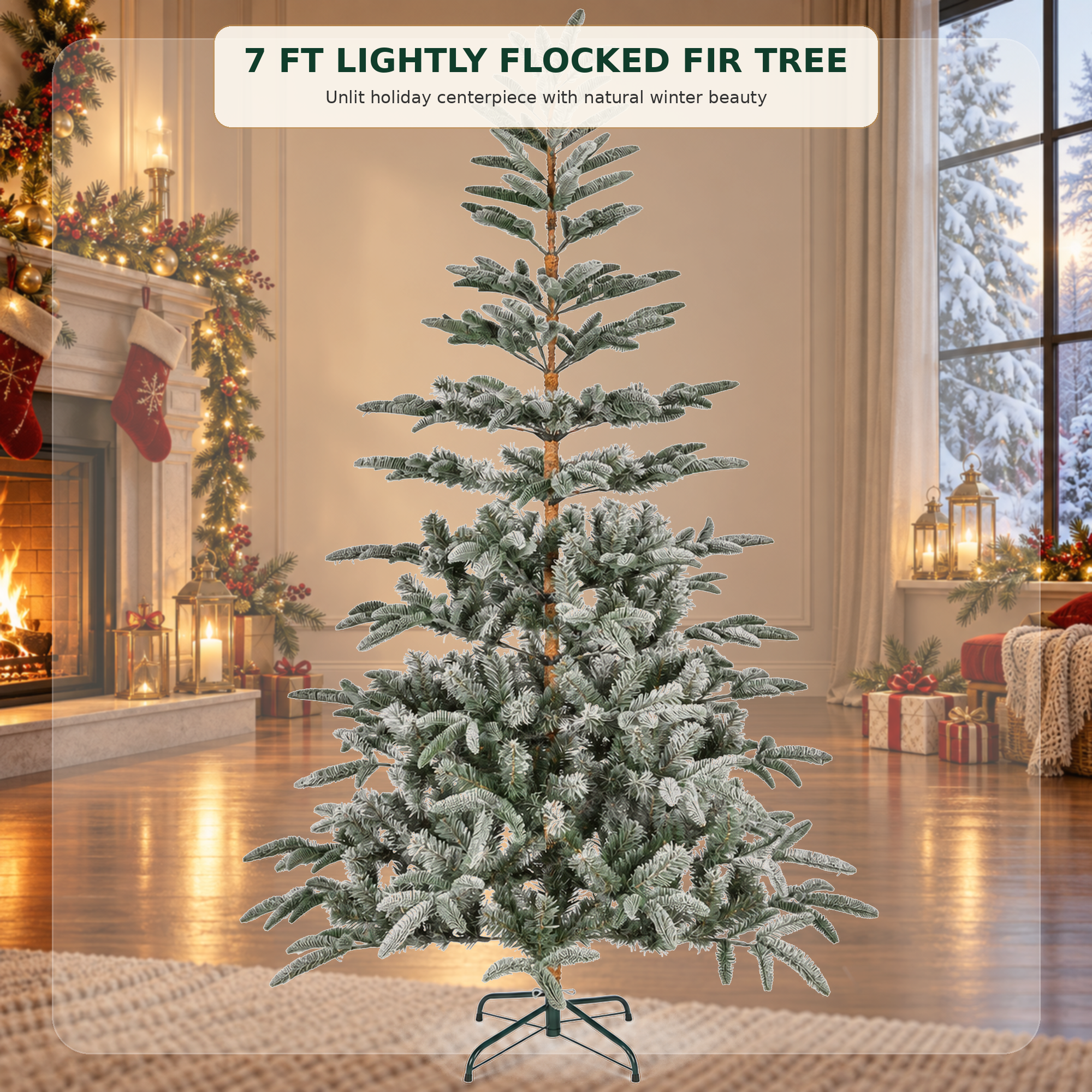 Fenbeli 7-Foot Unlit Aspen Fir Artificial Christmas Tree photo 6