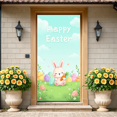 thumbnail image 2 of Easter Bunny Happy Easter Backdrop Banner for Party Decoration Spring Gathering Egg Hunt Event Pastel Colors Cute Rabbit Design Background Indoor Outdoor, 2 of 4