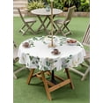thumbnail image 3 of Sage Green Eucalyptus Outdoor Tablecloth - 54 Inch Round Dining Table Cover, Watercolor Spring Weeping Botanical Waterproof Outdoor Table Cloth with Umbrella Hole & Zipper for Picnic/Patio/Party, 3 of 7