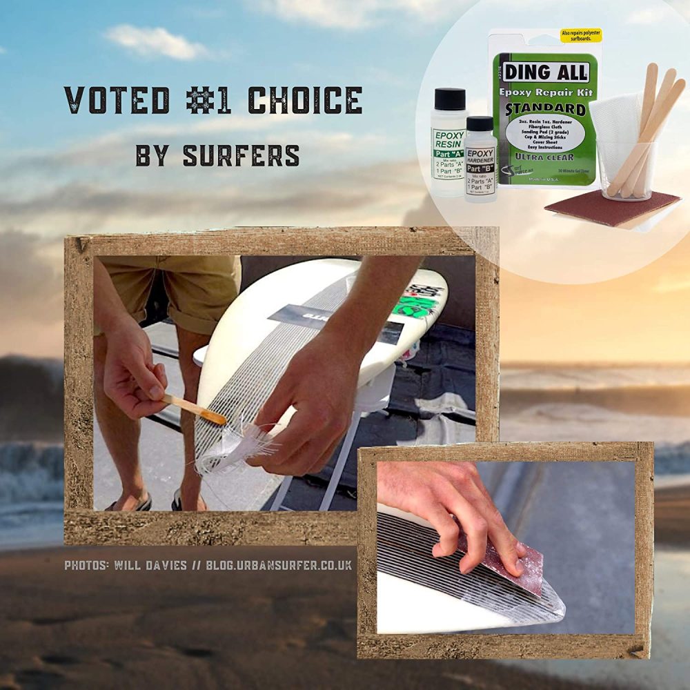 Ding All 3 Oz (84ml) Standard Epoxy Repair Kit for Epoxy and Polyester Surfboards Repairs