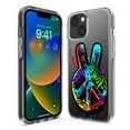 thumbnail image 3 of MUNDAZE Apple iPhone 11 Pro Shockproof Clear Hybrid Protective Phone Case Peace Graffiti Painting Art Cover, 3 of 5