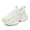 White, variant on Women's Chunky Platform Sneakers, Breathable Mesh Casual Dad Shoes, Non-slip Thick Sole Walking Shoes for Daily Wear