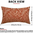 thumbnail image 4 of Burnt Orange Lumbar Pillow Covers 12x20 Set of 2 Vintage Floral Botanical Print Fall Flower Plant Pattern Rectangle Decorative Throw Pillow Cases Outdoor Farmhouse Decor for Home Sofa Couch Bed, 4 of 6