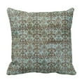 thumbnail image 1 of BOSDECO Vintage Turquoise Blue Brown Damask Pattern Pillowcase 18x18 inch, 1 of 1