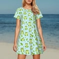 thumbnail image 2 of Gowns for Women Sleepwear Print Soft Long Sleeve Dress Plus Size Womens Clothing,Light Green,S, 2 of 6