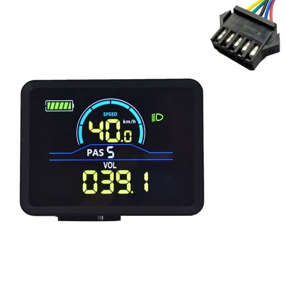P5C Electric Bike LCD Display Meter 24V-60V Ebike Intelligent Display IP67 UART Colorful LCD Display Meter SM 5PIN