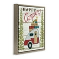 thumbnail image 3 of Stupell Industries Rustic Happy Camper Phrase Typography Painting Brown Floater Framed Canvas Art Print Wall Art, 25 x 25, 3 of 9