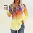 thumbnail image 2 of YDLCAFD Débardeurs pour Femmes avec Soutien-Gorge Intégré Haut à Manches Longues Mode Décontracté Pli Col Rond Bas T-Shirt Imprimé Débardeurs Multi-Pack T-Shirts Under Armour pour Femmes, 2 of 7
