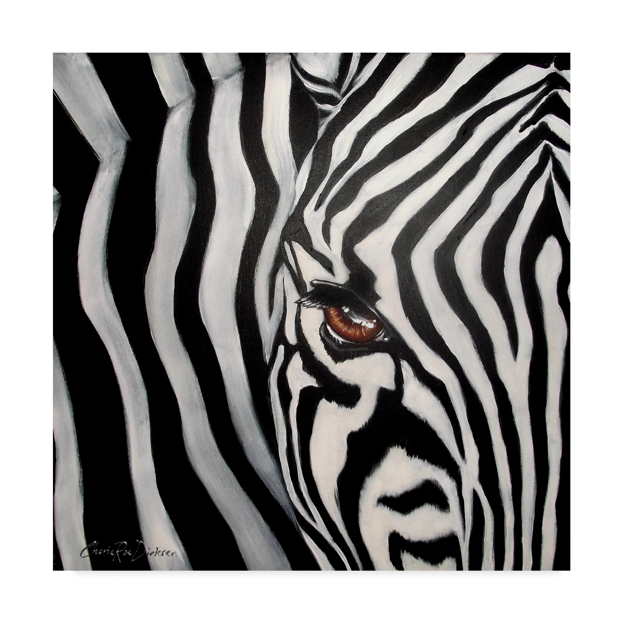 Trademark Fine Art 'Zebra Face' Canvas Art by Cherie Roe Dirksen