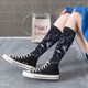 thumbnail image 5 of Fotbe Galaxy2 Calcetas Divertidas Estampadas para Hombre y Mujer, Calcetas de Algodón hasta la Rodilla para Caminar, Correr, Enfermería y Embarazo, 5 of 6