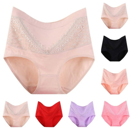 Summer Savings Clearance 2025! itsun Plus Size Womens Underwear  Cotton Underwear for Women  Women s High Waisted Soft Breathable Panties Stretch Seamless Briefs Red XL