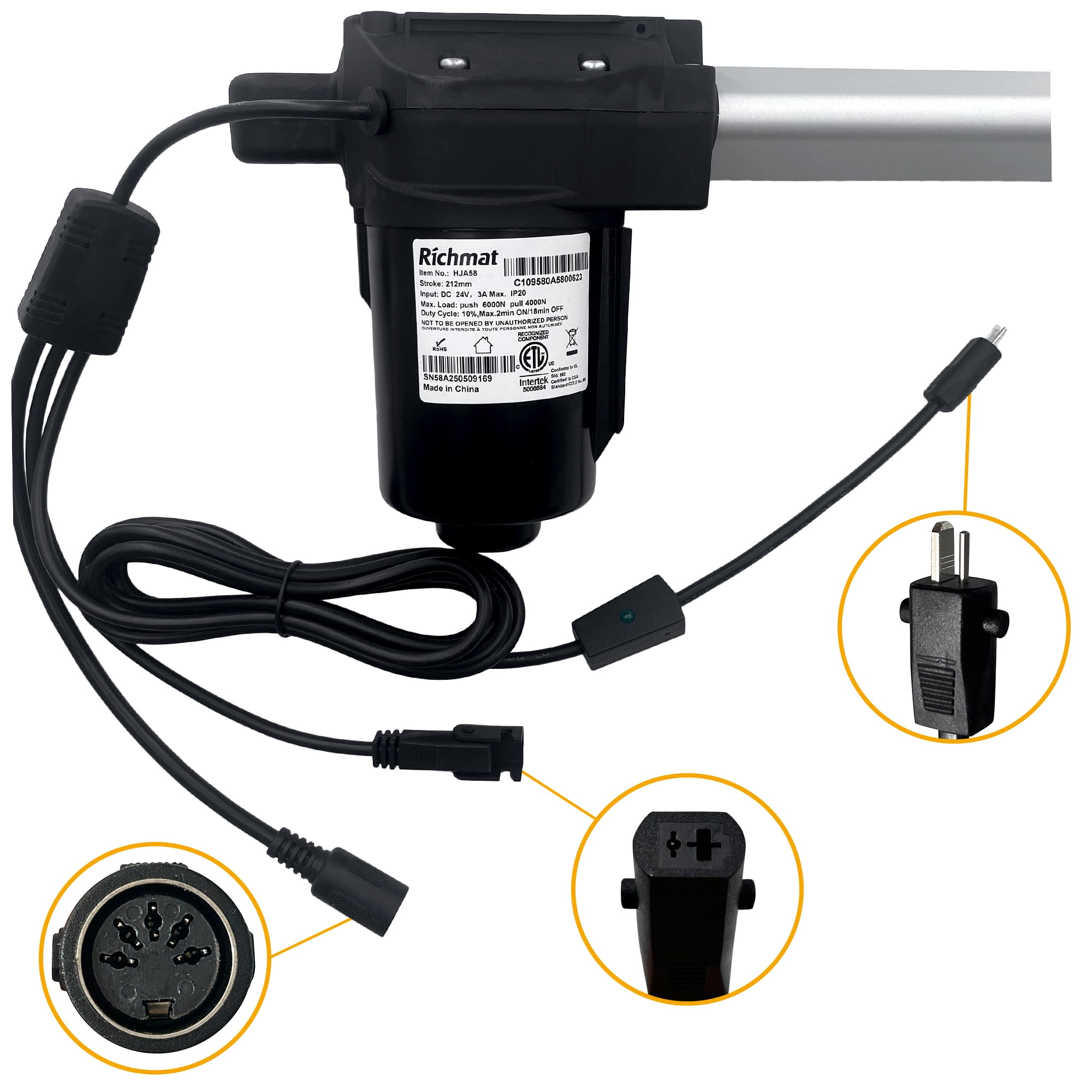 Power Recliner Lift Chair Richmat Model HJA58 Replacing GM1450-LM Actuator Motor Replacement
