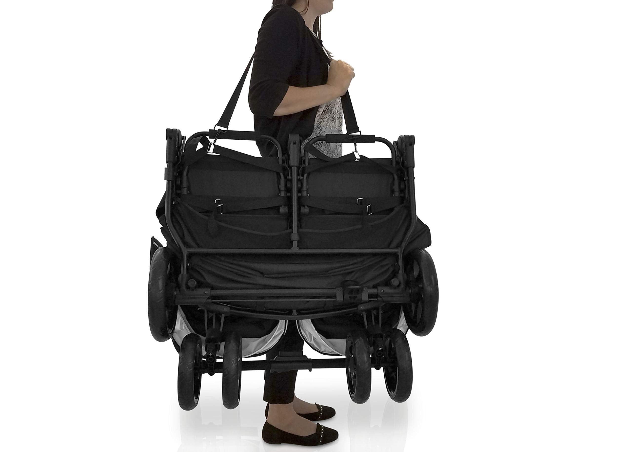J is for Jeep Destination Ultralight Double Stroller in Midnight by Delta Children