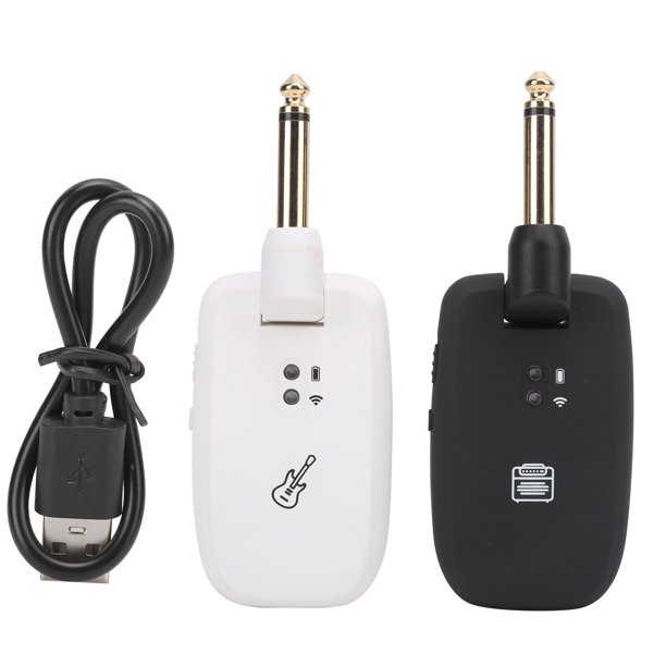Sistema inalámbrico de guitarra eléctrica, sistema inalámbrico de guitarra de 2,4 GHz, accesorios de guitarra, conjunto receptor y transmisor de audio para guitarra optimizado para la excelencia