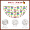 thumbnail image 4 of Daiia Rainbow Llama Drawing Merry Christmas Tree Skirt , Xmas Large Lace-up Tree Skirt, Santa Snowflakes Rustic Home Decorations New Year Party Farmhouse Decor-48", 4 of 7