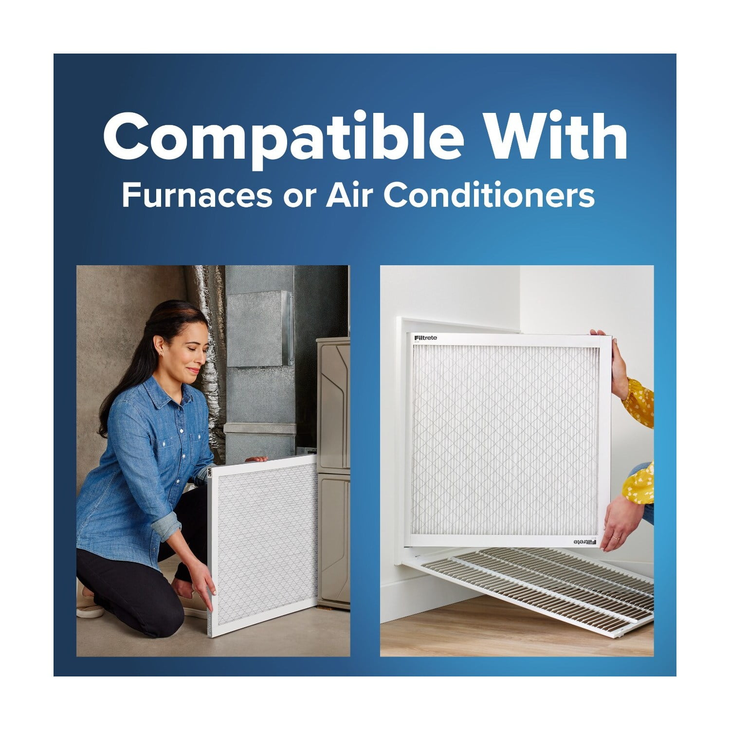 Filtrete 14x14x1 HVAC Furnace Air Filter, MPR 300 MERV 5, Dust Reduction, 4 Filters