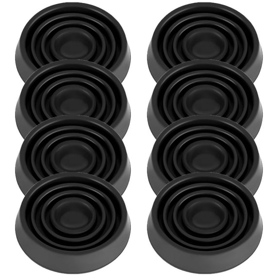 8PCS Round Rubber Caster Cups, 2 inch Non Slip Furniture Pads, Anti-Slip Gripper, Anti Skid Furniture Feet, Anti Slide Floor Protector for Bed Couch Table Chair Stoppers