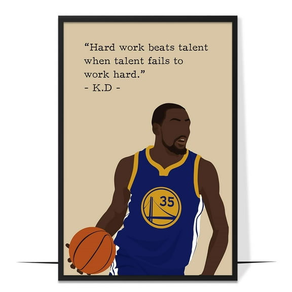 LOLUIS Inspirational Quotes Wall Art, Sports Motivational Art Print Decor Gifts for Home Office, Basketball Superstar Poster (Unframed 8"x12")